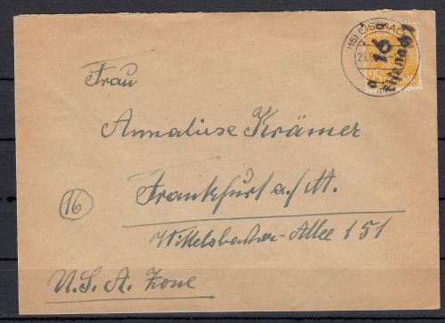 Bezirk 16 nr. 025d Eisenach Brief 25 Pf.