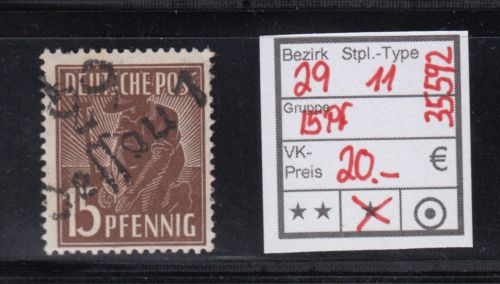 Bezirk 29 nr. 11  Dessau *  15 Pf    geprüft