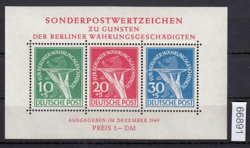 Berlin 1949, Mich.-Nr.: Block 1 **  LUXUS  geprüft