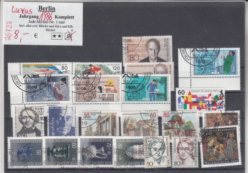 Berlin 1986, Mich.-Nr.: Komplett Gestempelt LUXUS (aus ABO)