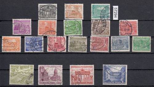 Berlin 1949, Mich.-Nr.: 42-60 gestempelt
