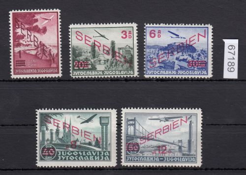 Serbien 1941, Mi.-Nr. 26-30 **