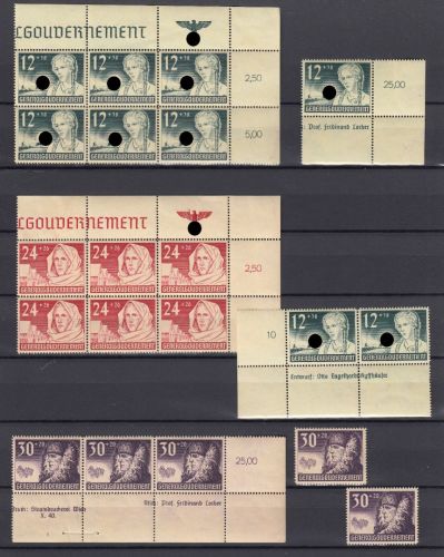 GG 1940, Mi.-Nr. 56-58 **  lesen