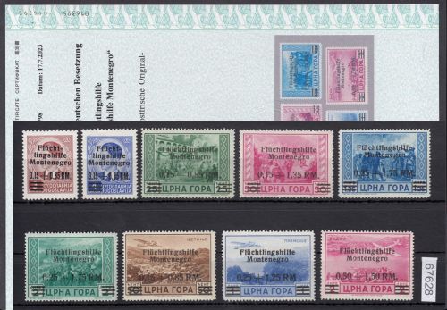 Montenegro, Mi.-Nr. 20-28 **  geprüft  Attest