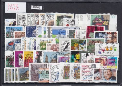 Bund 1996, Mich.-Nr.: 1834-1894 Gestempelt Komplett LUXUS PLUS Zentrisch Ersttag