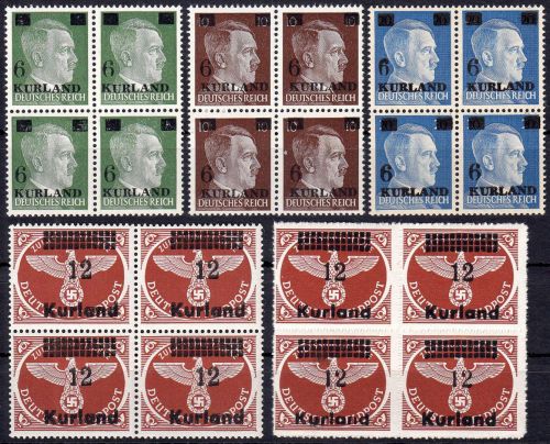 Kurland, Mi.-Nr. 1-4 A+B ** geprüft  Befund