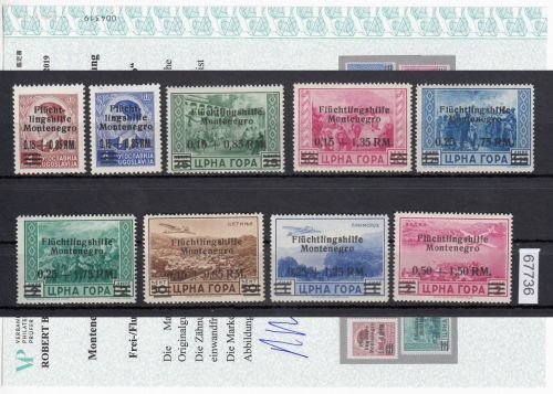 Montenegro, Mi.-Nr. 20-28 **  geprüft  Attest