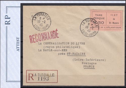 Frankreich St. Nazaire, Mi.-Nr. 3 I   gestempelt auf Brief   geprüft  Attest