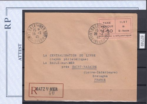 Frankreich St. Nazaire, Mi.-Nr. 3 I   gestempelt auf Brief   geprüft  Attest