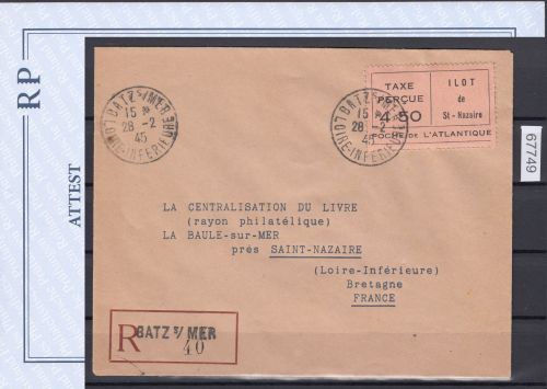 Frankreich St. Nazaire, Mi.-Nr. 3 II   gestempelt auf Brief   geprüft  Attest