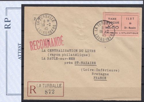 Frankreich St. Nazaire, Mi.-Nr. 3 III   gestempelt auf Brief   geprüft  Attest