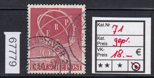 Berlin 1950, Mich.-Nr.: 71 gestempelt