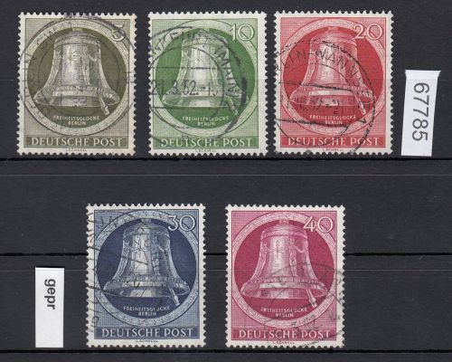 Berlin 1951, Mich.-Nr.: 82-86 gestempelt geprüft