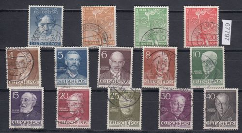 Berlin 1952, Mich.-Nr.: 87-100 Komplett Gestempelt