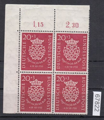 Bund 1950, Mich.-Nr.: 122 ** Eckrand 4er  lesen