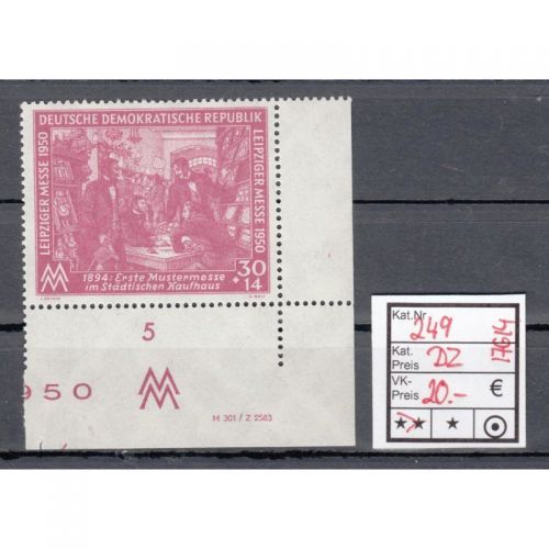 DDR 1950, Mich.-Nr.: 249 ** DZ