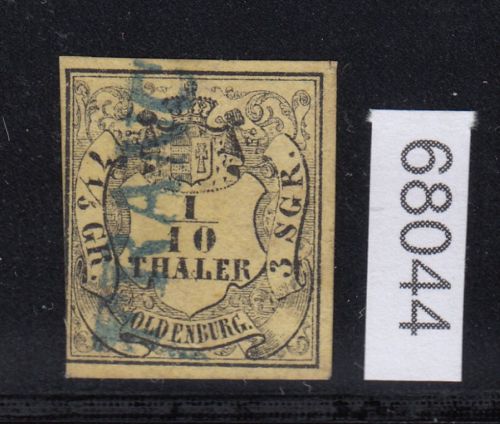 AD Oldenburg 1852, Mich.-Nr.: 4 a gestempelt  geprüft