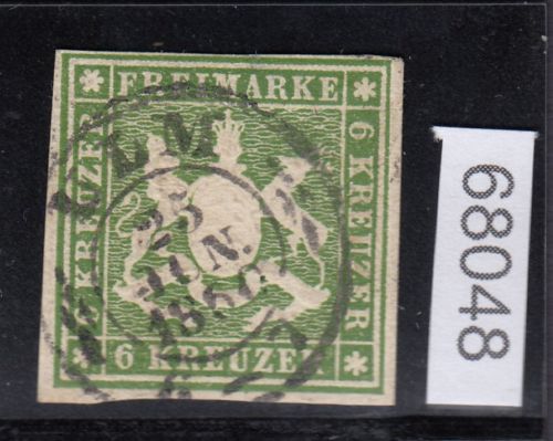AD Württemberg 1857, Mich.-Nr.: 8 b  gestempelt  geprüft