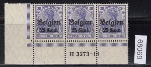 Belgien 1916, Mi.-Nr.18 c HAN **  geprüft