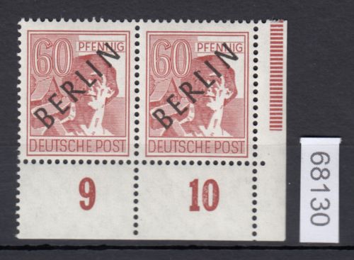 Berlin 1948, Mich.-Nr.: 14 ** Eckrand  geprüft   Plattenfehler AF1