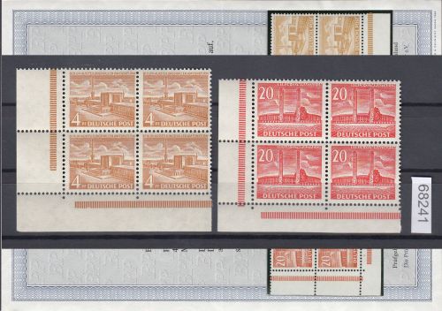 Berlin 1953, Mich.-Nr.: 112+13 ** Eckrand 4er.-Block  geprüft  Attest  lesen