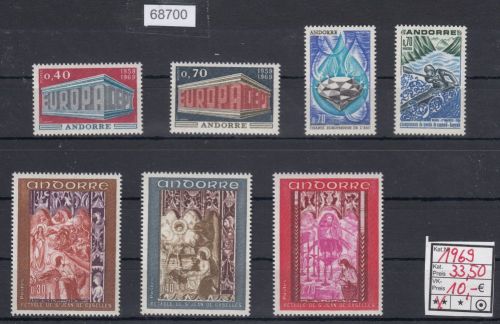 Andorra  Französisch  1969, Mich.-Nr.: komplett **