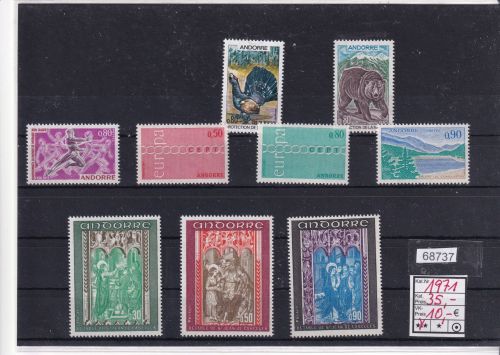 Andorra  Französisch  1971, Mich.-Nr.: komplett **
