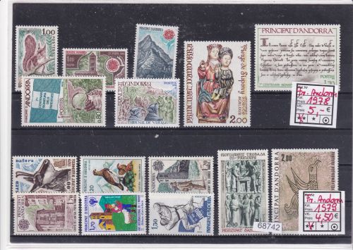 Andorra  Französisch  1978-1979, Mich.-Nr.: komplett **