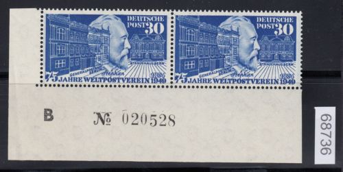 Bund 1949, Mich.-Nr.: 116 ** Eckrand   Bogen B