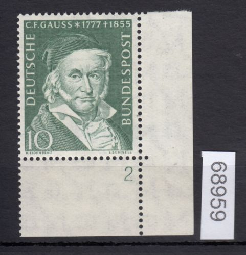 Bund 1955, Mich.-Nr.: 204 ** FN 2 Eckrand