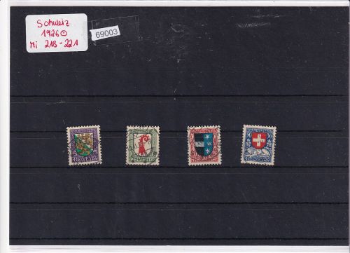 Schweiz 1926 : Mi.-Nr.: 218-221 gestempelt