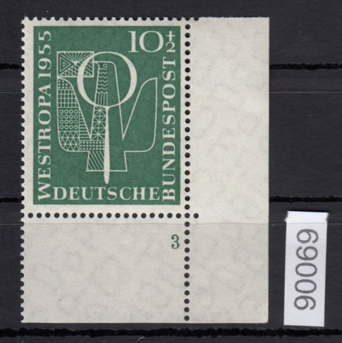 Bund 1955, Mich.-Nr.: 217 ** FN 3 Eckrand   Formnummer