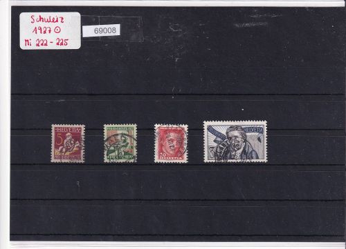 Schweiz 1927 : Mi.-Nr.: 222-225 gestempelt