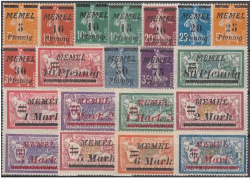 Memel 1922 Mi. Nr. 52-71 *