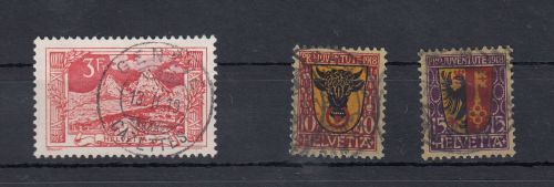 Schweiz 1918 : Mi.-Nr.: 142-144 gestempelt