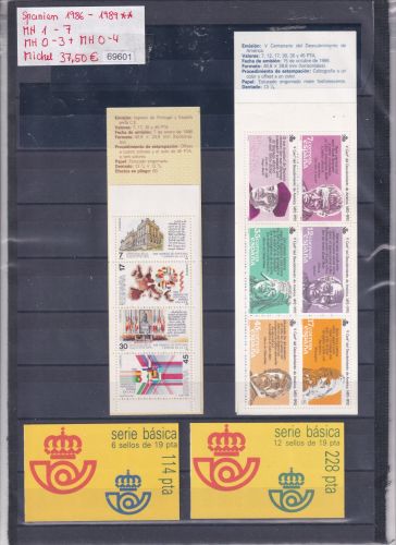 Spanien 1986 - 1989, Mich.-Nr.: ** MH1-7, MH 0-3 MH 0-4