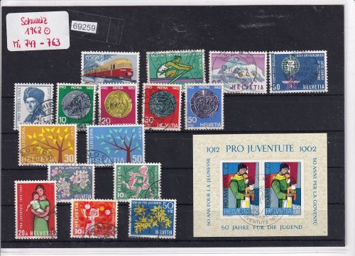 Schweiz 1962 : Mi.-Nr.:747-763 Komplett gest.