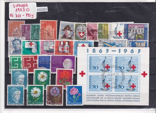 Schweiz 1963: Mi.-Nr.: 764-790 gestempelt