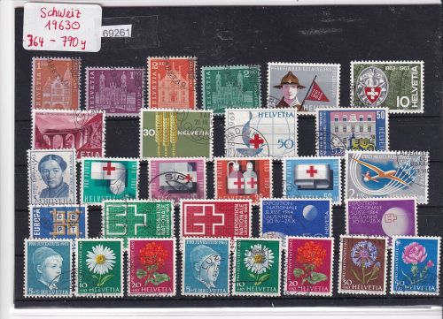 Schweiz 1963: Mi.-Nr.: 764-790 gestempelt