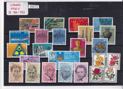 Schweiz 1972 : Mi.-Nr.:964-987 gestempelt