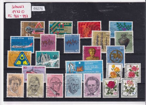 Schweiz 1972 : Mi.-Nr.:964-987 gestempelt