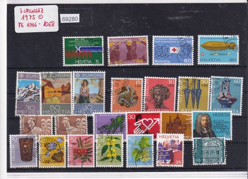 Schweiz 1975 : Mi.-Nr.: 1046-1068 gest.