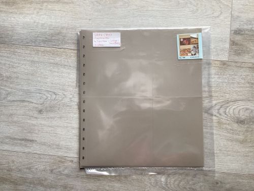 SAFE   Einsteckblätter ( 759) für Postkarten  5 Stück  beige 4 Taschen gebraucht