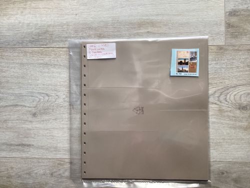 SAFE   Einsteckblätter ( 758 ) für Postkarten 10 Stück  beige  5 Taschen gebraucht