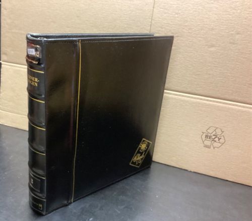 Deutsche Post  10er Bogenalbum für Briefe Ringbinder+Hüllen 4 Ringe leer schwarz