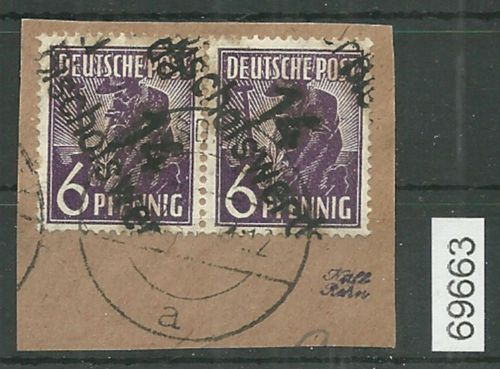 Bezirk 14 nr. 007a Bischofswerda u ʘ 6 Pf. (2x), geprüft BPP