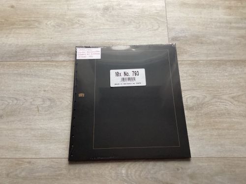 SAFE  Karton- Blankoblätter (793) schwarz mit Goldrand   10 Stück  NEU