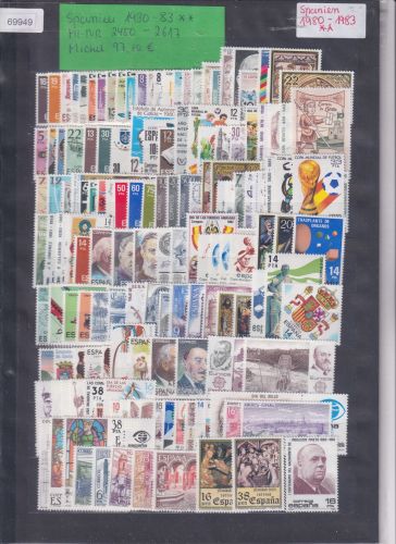 Spanien 1980 - 1983, Mich.-Nr.: ** 2450 - 2617
