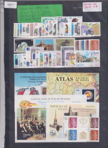 Spanien 1995, Mich.-Nr.: ** 3193 - 3256 Block 56-61
