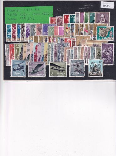 Spanien 1961 ** Mich. Nr.: 1221 - 1300 + bI 15-18